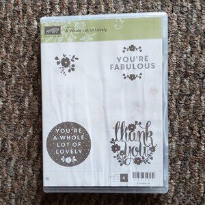 Stampin' Up! 'A WHOLE LOT OF LOVELY' Cling Stamp Set (Used)